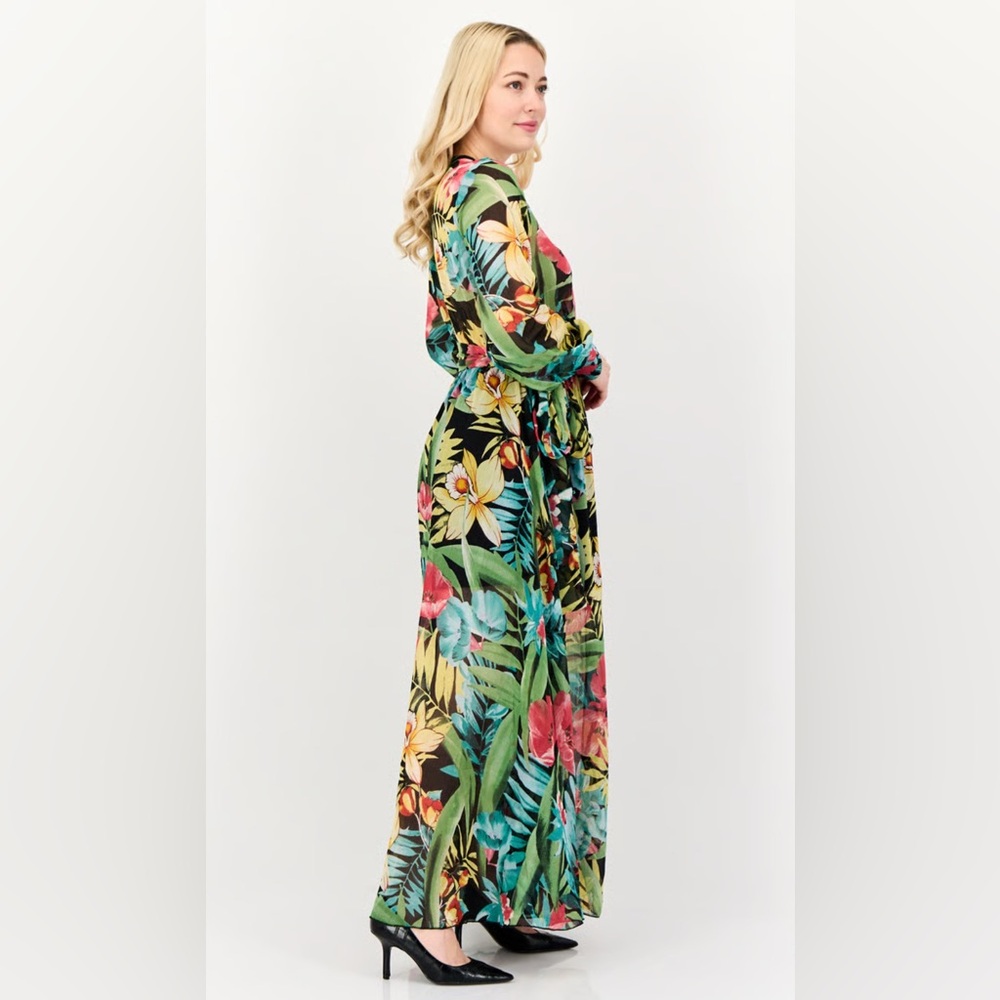 Spy Zone Exchange Tropical Floral Maxi Dress